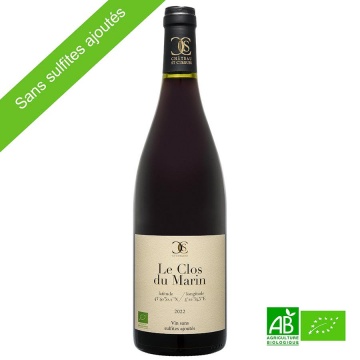 Vin rouge bio Costières de Nîmes sans sulfites ajoutés 75cl