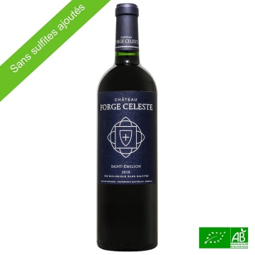 Saint-Emilion Grand Cru bio Sans sulfite Forge Céleste 2019 - 75cl