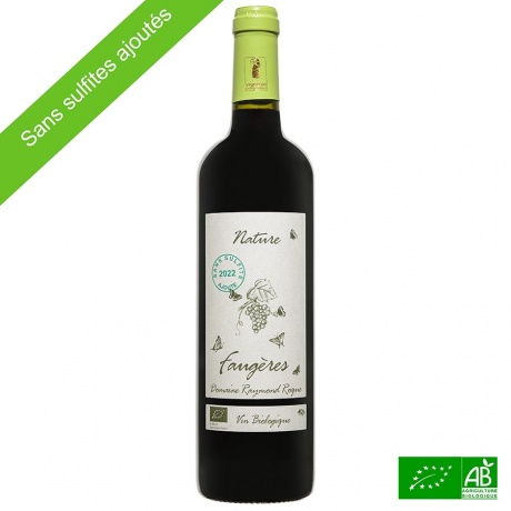 Faugères AOC bio sans sulfites ajoutés "Nature" 75cl 13%Vol