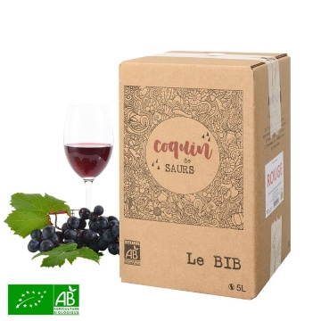 BIB rouge bio Coquin de Saurs IGP Tarn