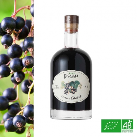 bouteille crème de cassis bio
